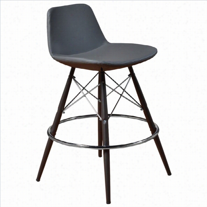 Aeonchristine-1 23 Counter Stool With Dowel Base In Gray (concrete Of 2)