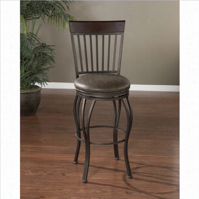 American Hetitage Torrance Bar Stool In Pepper-26  Inch