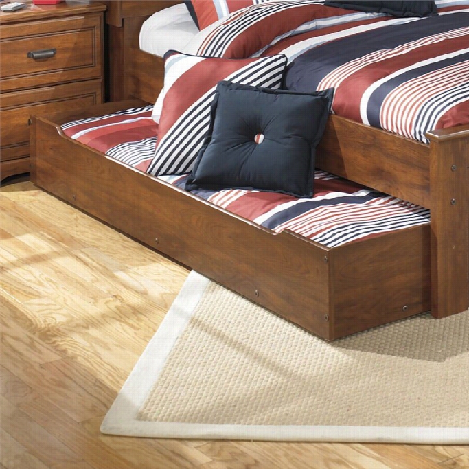 Ashley Barchan Wood Trundle  In Brown