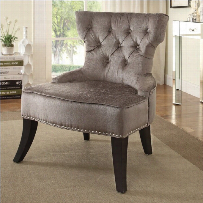 Avenues Ix Colton Tufted Chair In Brown