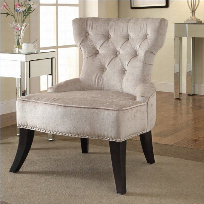 Avenue Six Colton Tufted Chair In Ivory