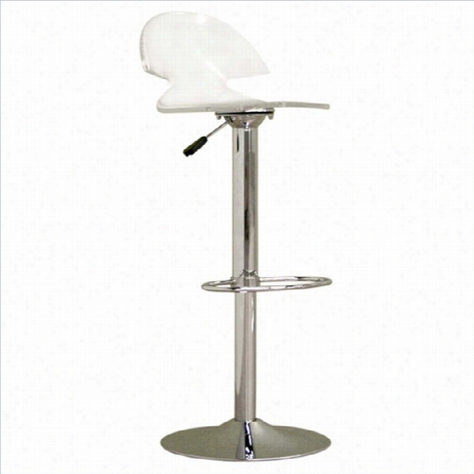 Baxton Studio Stool In Clear (set Of 2)