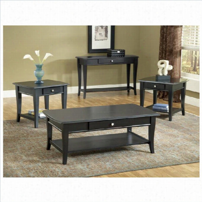 Bernards Broadway Sofa Table In Black