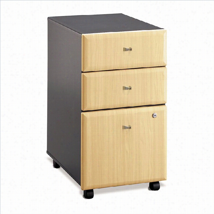 Bush Bbbf Series A 3dwr Mobile Pedestal (assembled) In Beech