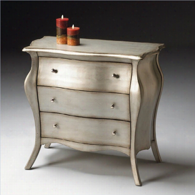 Butlre Speciqlty Bombe Accent Chest In  Brushed Pewter