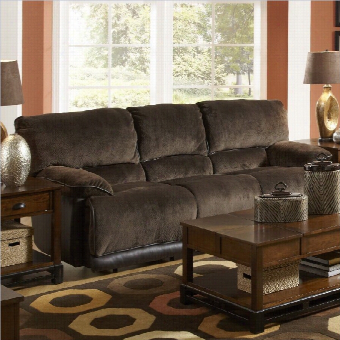 Catnaoper Escalade Polyester Dual Reclining Couch In Chocolate-manual