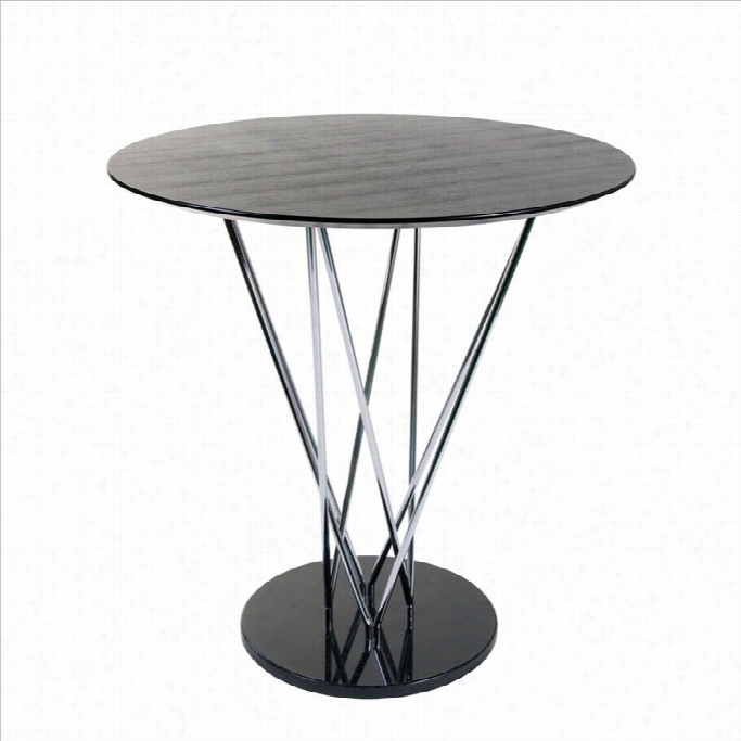 Eurostyle Stacy Bar Table In Black And Ebony