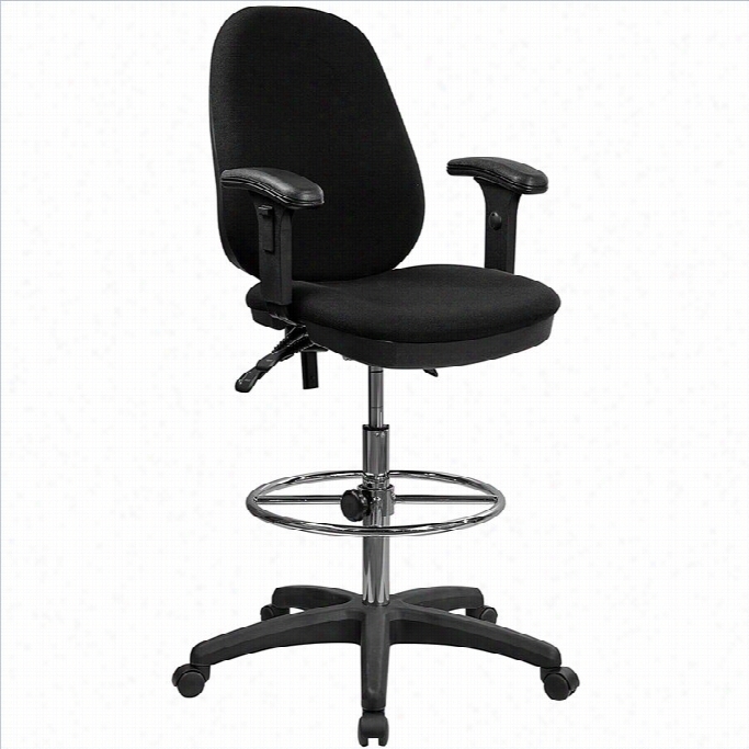 Flash Furniiture Ergonomic Drafting Chair With Adjustable Foot Ring