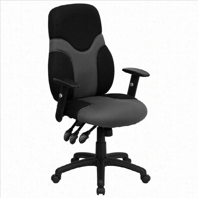 Flash  Furniture High Back Mesh Task Office Chair In  Black And Gray