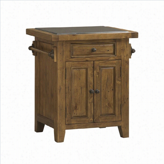 Hillsdale Tuscan Retreat Granite Top Kitchen Island In Antique Pine