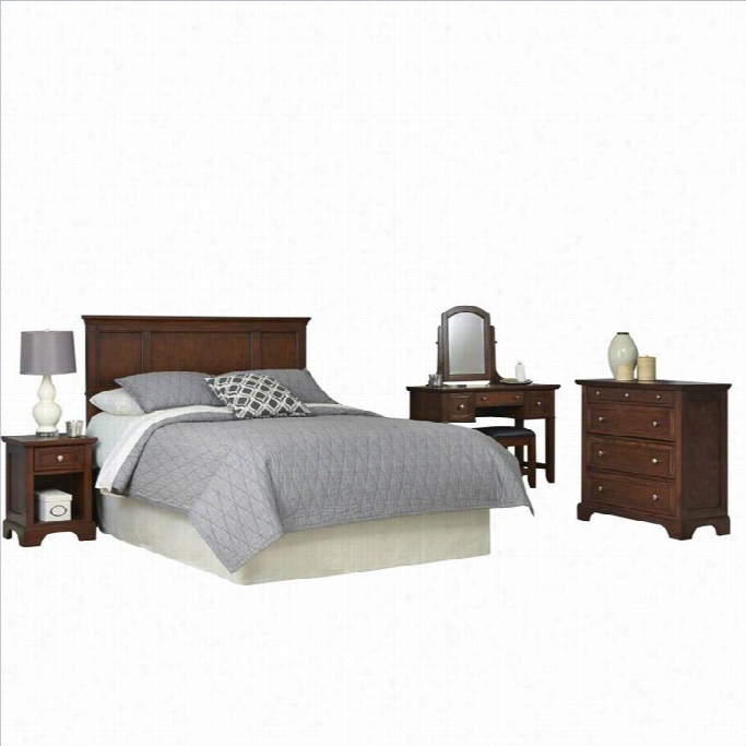 Home Styles Chesapeakee Headboard Night Stand Chest Vanity And Bench-quern