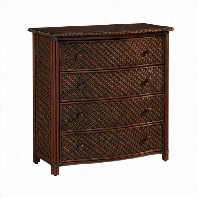 Home Styles Marco Island 4 Drawer Chest In Refined Cinnamon Finish