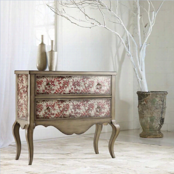 Hooker Furniture Melange Hand Painted Glass Sakura Accent Chest