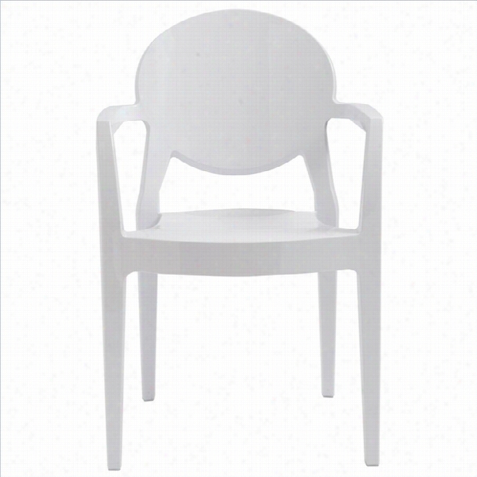 Italmoodern Igloo Armstacking Chair In Gloss White