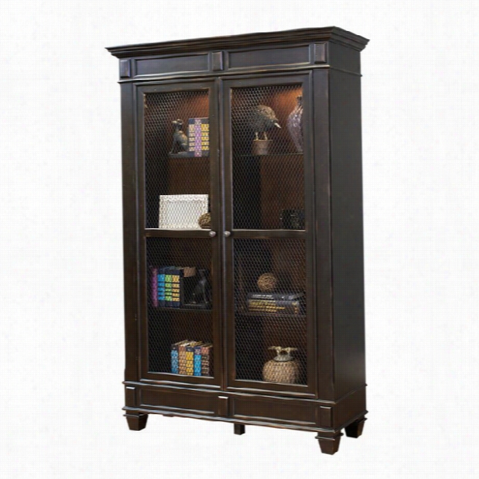 Martin Furniture Hartford Wire Mesh Bookcase In Black