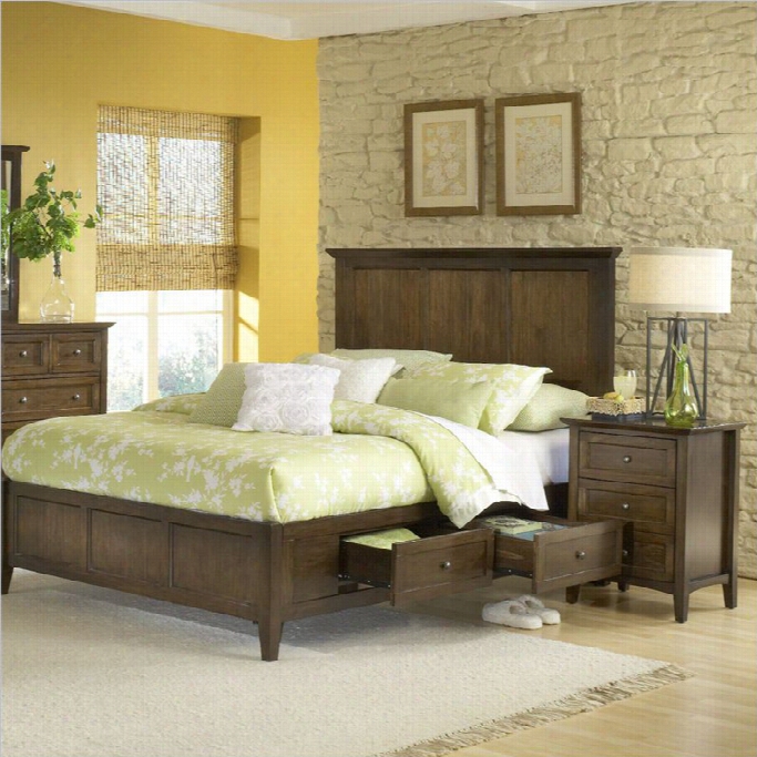Modus Furniture Paragon Four Drawer Storage Bed In Truffle-californiia King