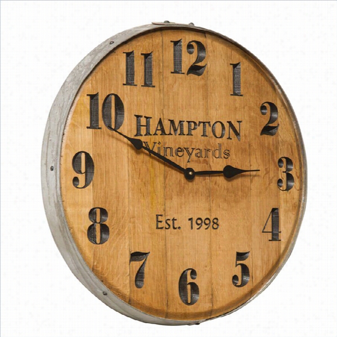 Napa Aest Collection Wine Barrel Personalized Clock With Nominate And Date