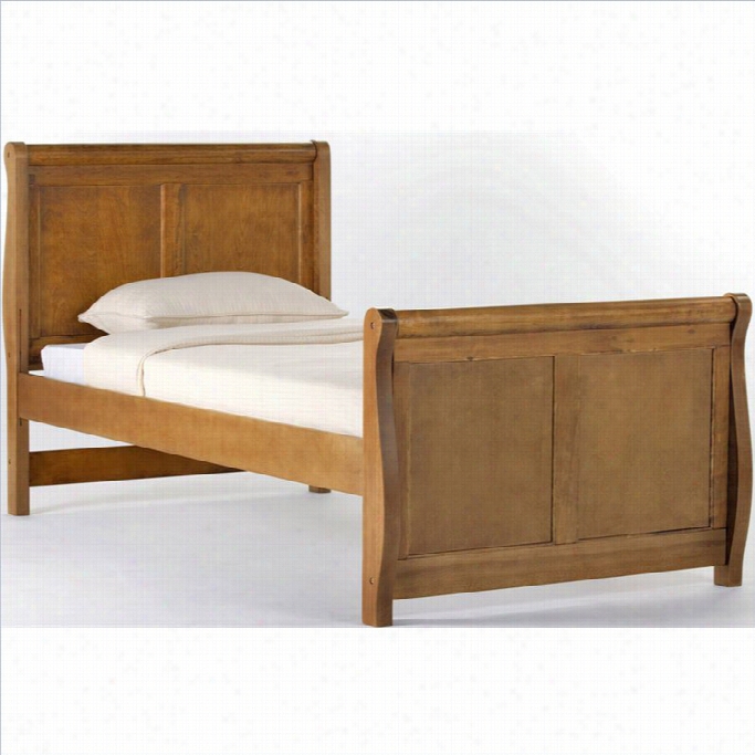 Ne Kids School Hou$e Twin Sleigh Bed In Pecan