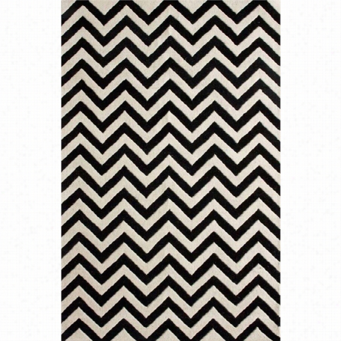 Nuloom 6' X 9' Hand Tufted Chev Rug In Black