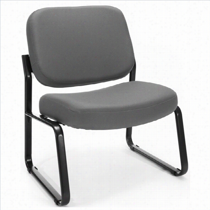 Ofm Big And Tall Rec Eption Arjless Guest Chair In Gray