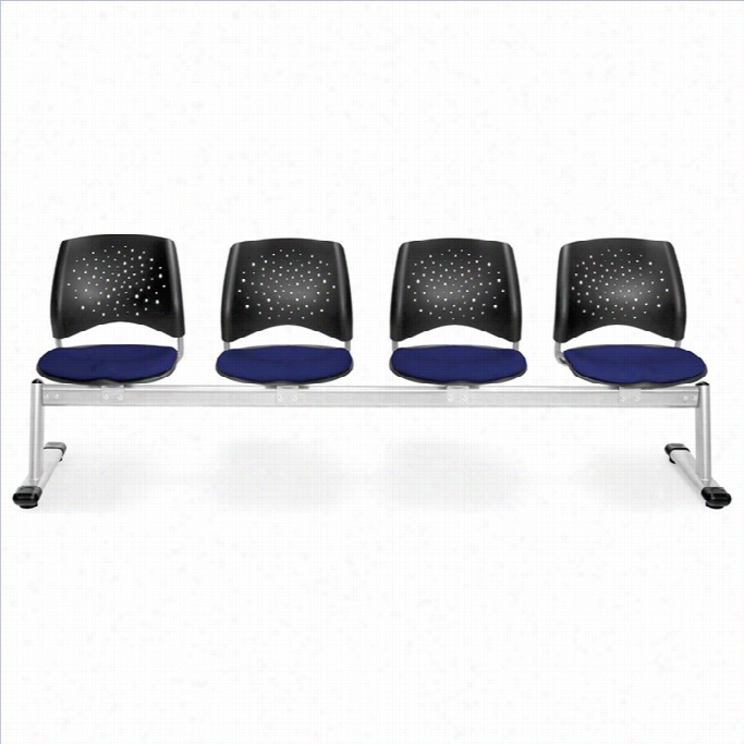 Ofm Star 4 Beam Seating With Seat S In Navy