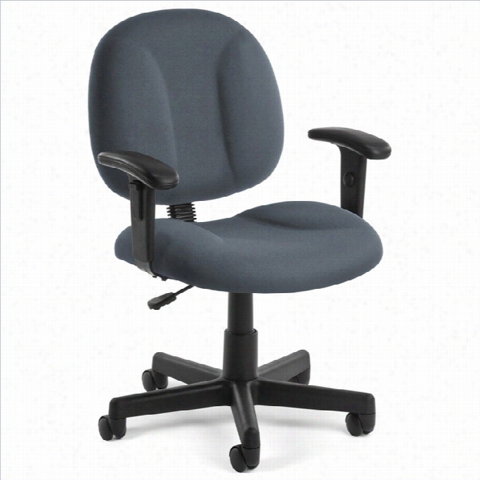 Ofm Superoffice Chair With Arms In Gray
