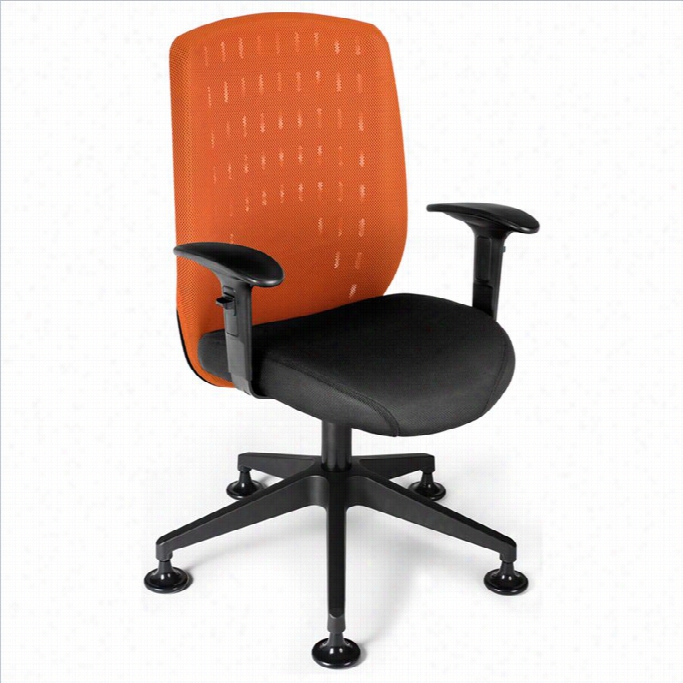 Ofm Visioon Executive Guest Chair In Tangerine
