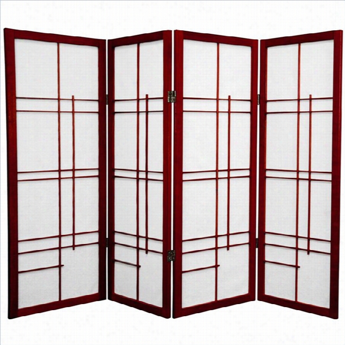 Orintal Furniture 4 ' Tall  Eudse Shoji Screen Inr Osewood