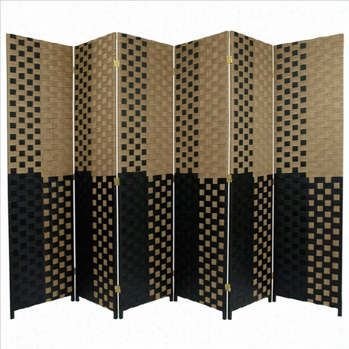 Oriental Furniture 6 ' Roo M Divider In Olive And Black