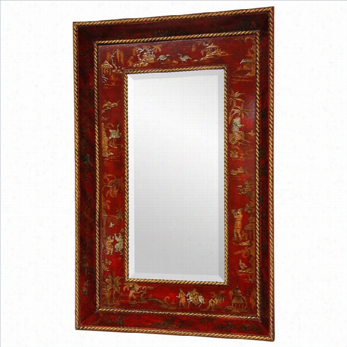 Orientaal Furniture Mirror In Red