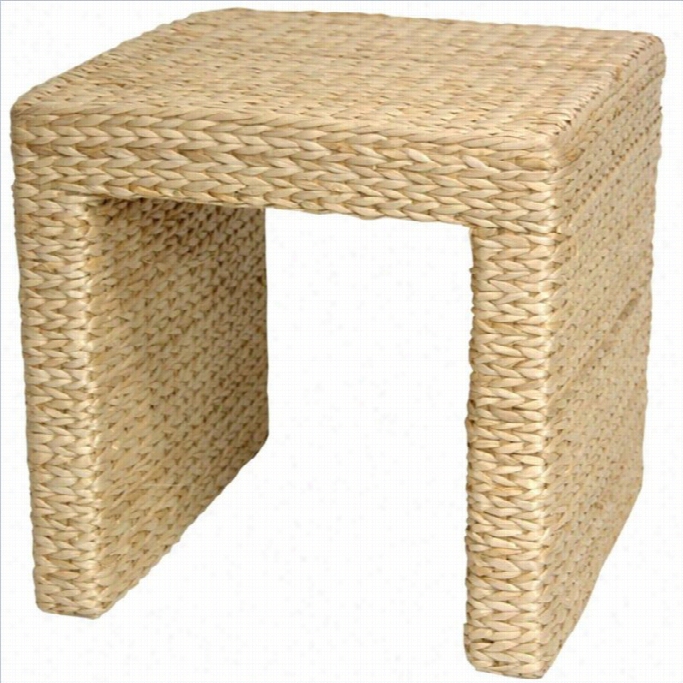 Oriental Furniture Rush Grass End Table In Natural