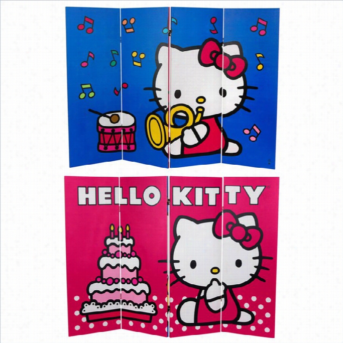 Oriental Hello Kitty Birthday Cake Room Divider