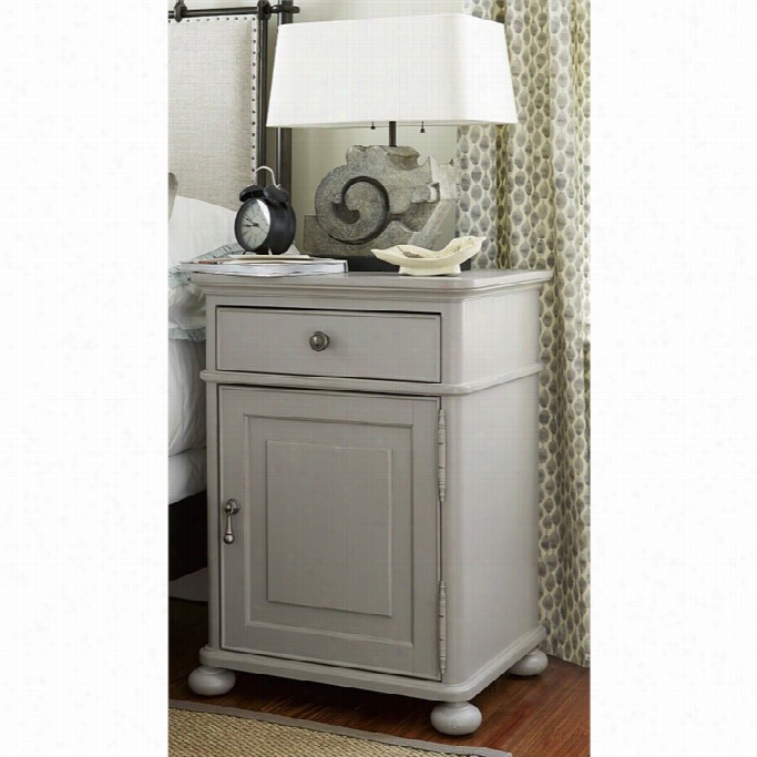 Paula Deen Home Dogwood Nightstand With Door In Cobblestone