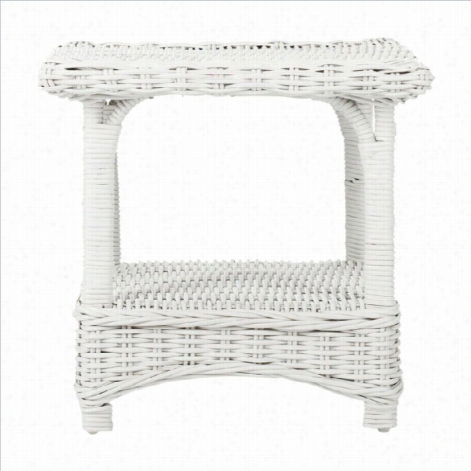 Safavieh Bowe N Rtttan S Ide Table  In White