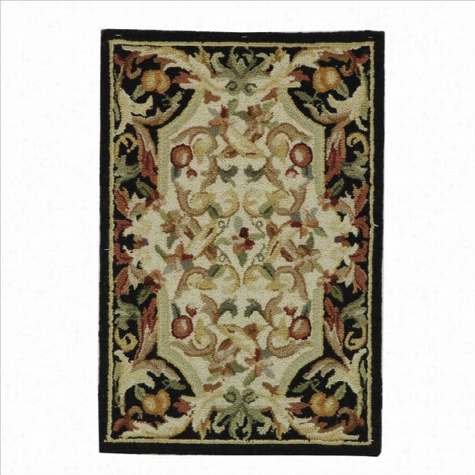 Safavi Eh Chelsea Accent Rug In Black-'1- X 2'-6