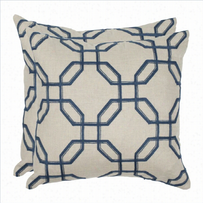 Safavieh Hayden 22-inch Decorative Pillows In Indigo ((offer For Sale Of 2)