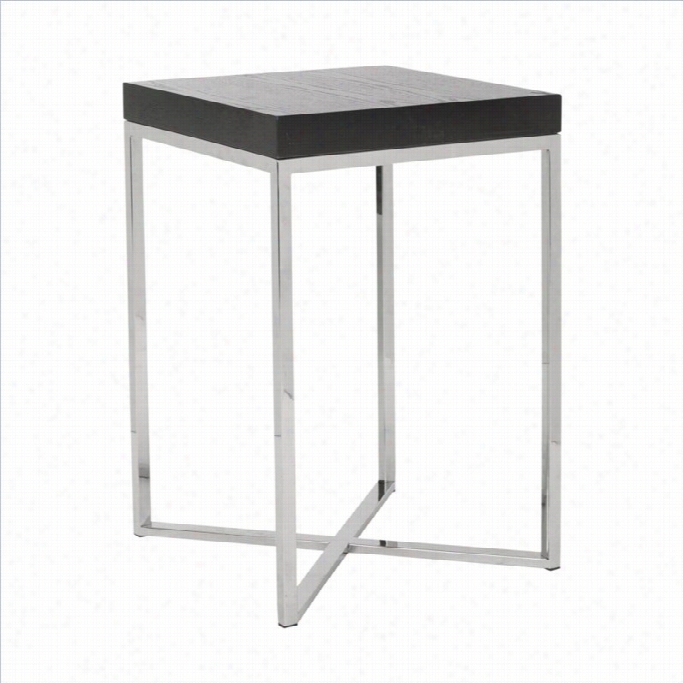 Safavieh Morgan Stainless Steel Square End Table In Silver