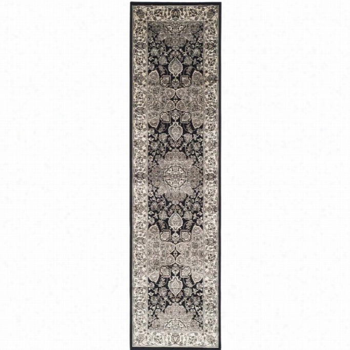 Safavieh Persian Garden Blakc Ttraditional Rug - 2'2 X 8'