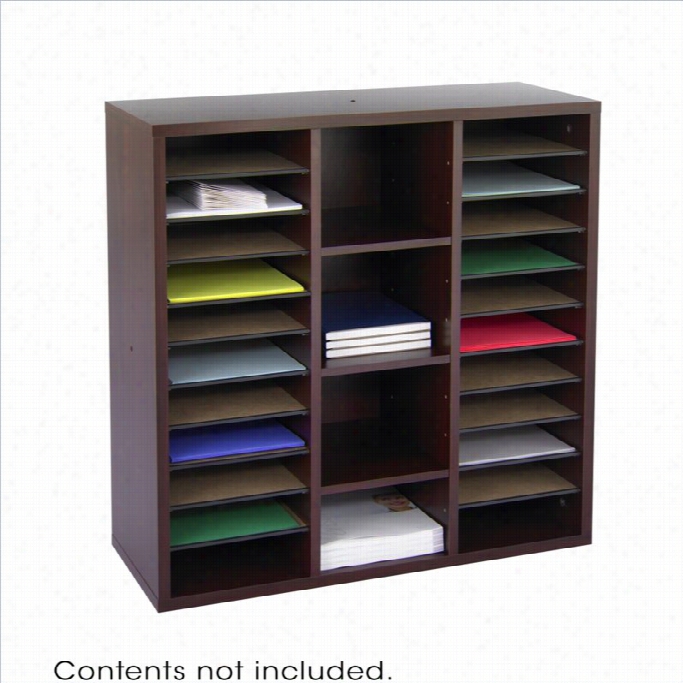 Safco Apres Modular Storage Literature Organizerin Mahogany