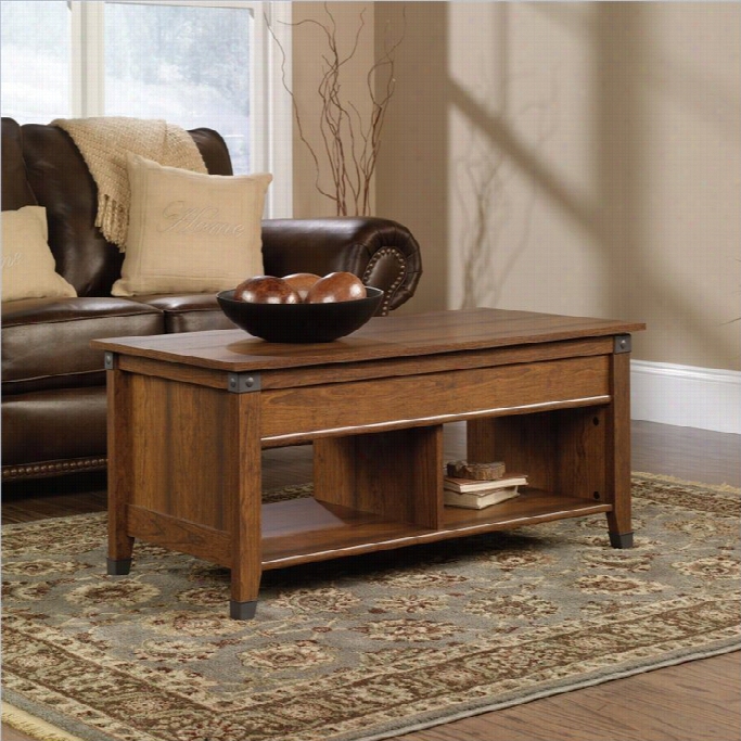 Sauder Carson Forge Liftt-top Coffee Table In Wahsington Cherry