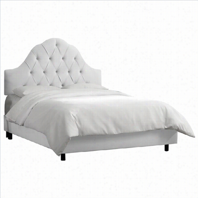 Skyline Furniture Afch Tufted Bed In White-twin