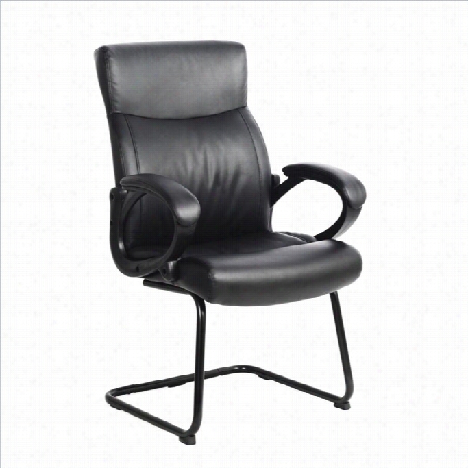 Sonax Corliving 41 Office Guest Office Chair In Black Leatherette