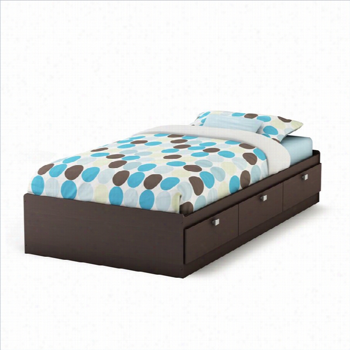 Souths Hore Cakao Kids Twin Storage Mates Bed Frme Only In Chocolate Finish