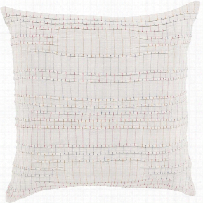 Surya Keaton Poly Fill 20 Sqjare Pillow In Ivory