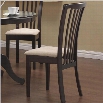 Coaster Brannan Slat Back Dining Chair with Upholstered Seat in Rich Cappuccino