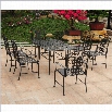 International Caravan Mandalay 7 Piece Metal Patio Dining Set in Black