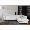 J&M Furniture Sparta Leather 2 Piece Sectional in White