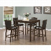 Monarch 5 Piece Counter Height Dining Set in Walnut and Dark Brown
