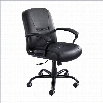 Safco Serenity Mid Back Big and Tall Office Chair in Black Leather
