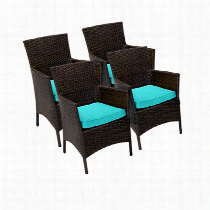 Tk C Sonoma Wicke Patio Arm Dining Chairs In Aruba (set Of 4)